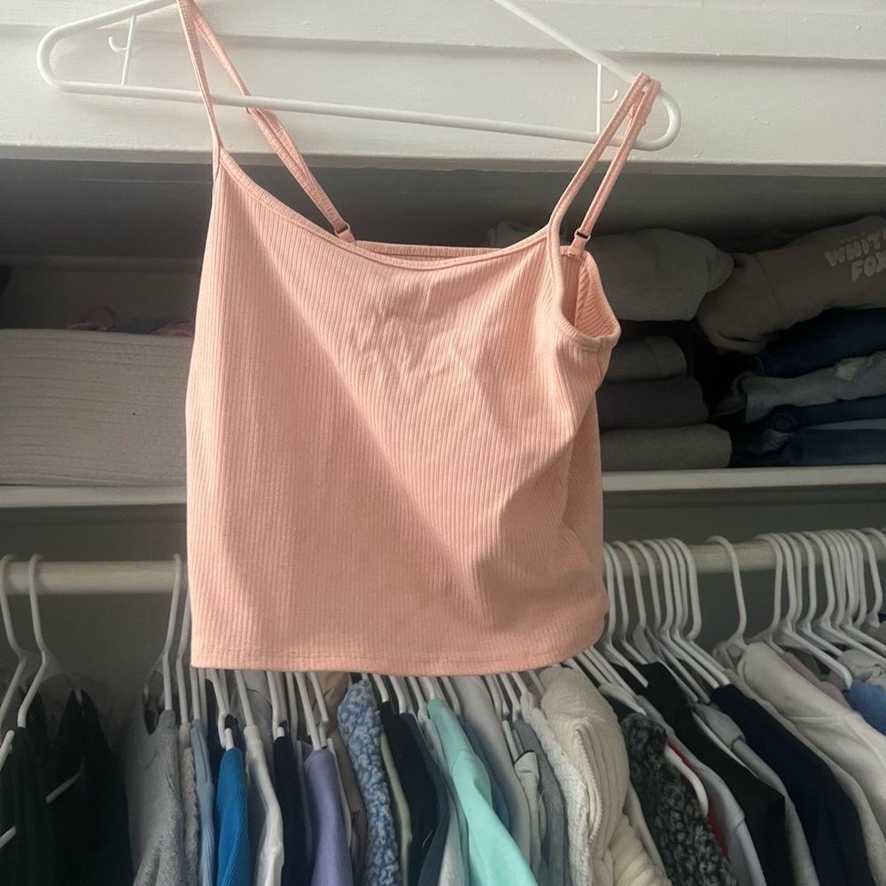 peach cropped tank